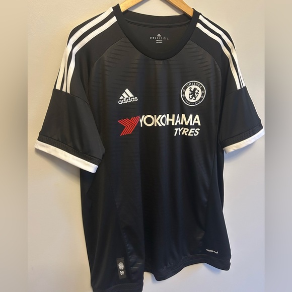 Adidas Chelsea 2015 2016 Third Football Shirt Soccer Black Jersey AH5113 Sz XL - Picture 2 of 10
